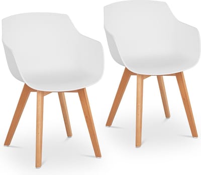 Fromm & Starck Stoel - set van 2 - tot 150 kg - zitting 41 x 40 cm - wit 10260143