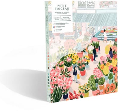 La Petite Epicerie Painting by Number Kit "FLOWER MARKET" 329g H33xW25.5xL3.5cm genummerde schilderijenset | Creatieve | Hobbyset | kinderen en volwassenen