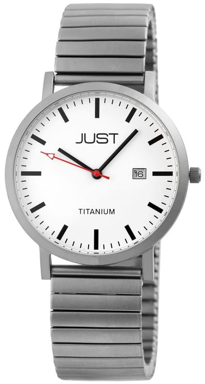 JUST Herenhorloge titanium Luke, datumweergave
