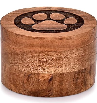 Handgemaakte Begrafenis Urn - 200 ML - Urn - Mini Crematie Urn - As Urn - Voor Huisdieren, Honden, Katten of Menselijk As - Crematie As - Mini Urn - HOUT