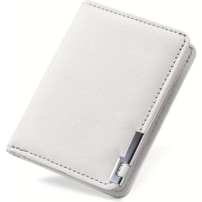 Portefeuille Élégant pour Homme Porte-Cartes de Crédit Design Slim avec Multiples Fentes pour Cartes Porte-Cartes de Crédit Style Affaires et Portefeuille de Voyage pour Pièces Élégant Portefeuille blanc