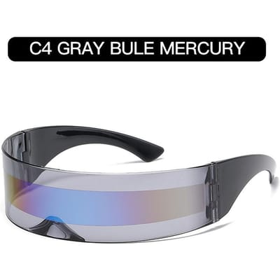Gepolariseerd UV-Bescherming Lichtgewicht Comfortabel Duurzaam Hoge Kwaliteit Edgy Punk High End Dames Heren Zonnebrillen gray