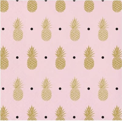 Feest servetten - Drank servetten - Feestelijke gelegenheden - Folie stempel design - 16 stuks - Veelkleurig