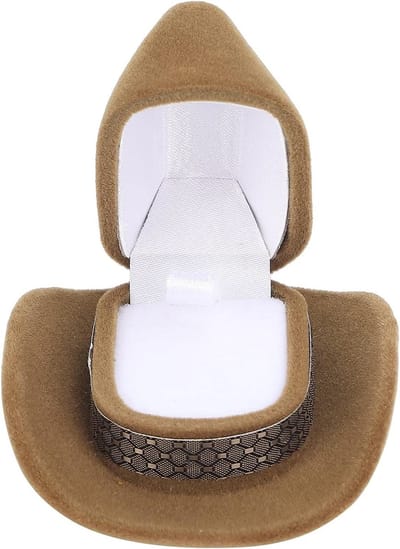 Sieraden Opbergdoos - Mini Doosje - Sieraden Opbergen - Uniek Hoed Design - 68 mm - Bruin