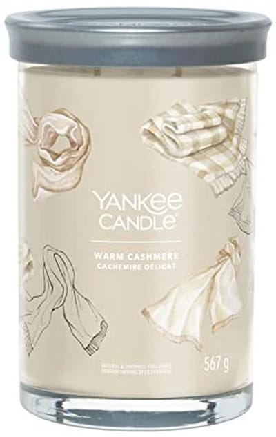 Warme kasjmier geurkaars met dubbele lonten | Soja wax blend kaars voor lange brandduur | Perfect cadeau voor vrouwen