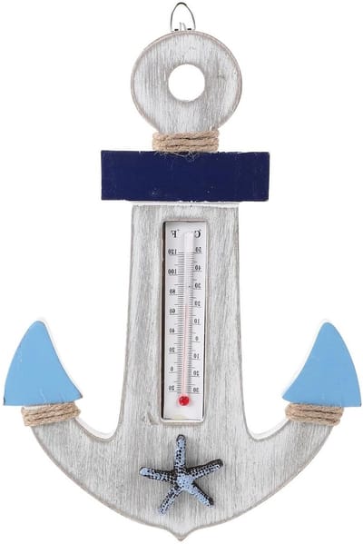 Kamerthermometer - Temperatuurmeter - Binnen Meten - Nautische Stijl - 32 cm - Multi