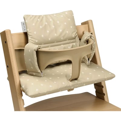 Meyco Baby Sweet Heart Stoelverkleiner Meegroei - Sand/Soft Sand