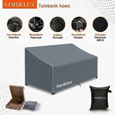Tuinbankhoes Verdelux 2-Zits 136x70x80 cm Antraciet Waterdicht