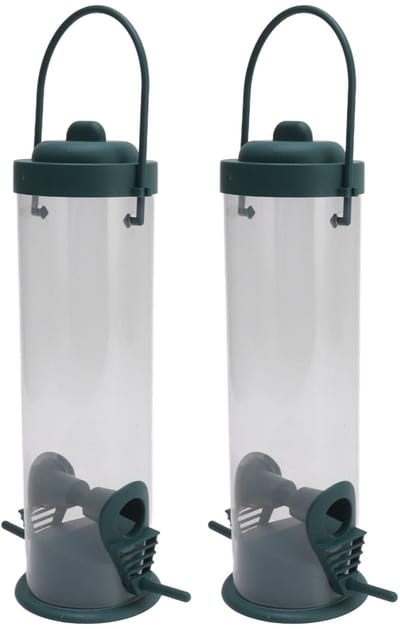 Dailygoods- Vogelbuisvoeder Stevig - Voederhuisje voor Vogels - Hangend Voederhuisje - Eekhoorn-proof Design - Transparant Materiaal - Efficiënte Zaadverdeling - Voederhuis