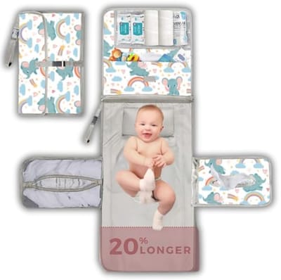 XL waterdichte draagbare aankleedmat voor baby's - perfect voor onderweg