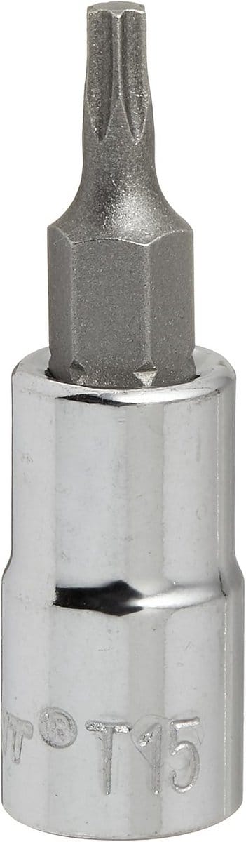 Torx Dop - Sterbit Dop Interne Torx - Vastzetten Schroeven - Chroom Vanadium Staal - 1/4 inch - Zilverkleurig