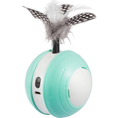 Kattenspeeltje  Huisdier Buitensportbal  LED Lichtgevende Kattenbal USB Opladen Kat Zelfvermaak  Verveling Verlichting en Geluid Speeltje 7.5*9cm white