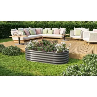 Vitavia Plantenbak Vita - Graniet - Metaal - 162,1x82,1x40,1cm
