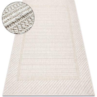 Kleden Rugsx Tapijt JERSEY 19261 beige - Kader, structureel, 60x100 cm