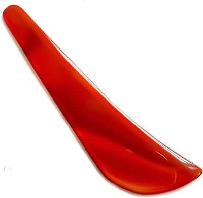 Natuurlijke Rode Agaat Mes 11 cm - Hoogglans Gepolijst, Perfect voor Goud en Zilver Sieraden, Handgemaakt en Uniek