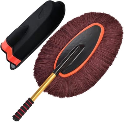 Autowasborstel - Stofdoek Remover - Voertuig Reinigen - Intrekbare Handgreep - 53.4 cm - Bruin