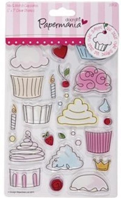 Papermania - Clearstamp - Little cake shoppe - Cupcakes - PMA907200