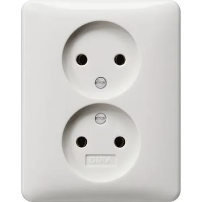 Gira Inbouwstopcontact St55 Ongeaard 2-polig Wit Ip20