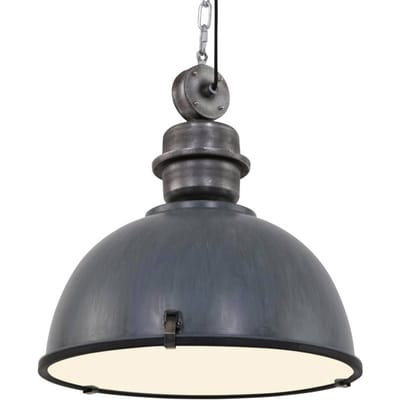 Hanglamp Bikkel XXL 7834GR industrieel grijs metaal Ø52 cm Steinhauer hoogtes verstelbaar voor binnen