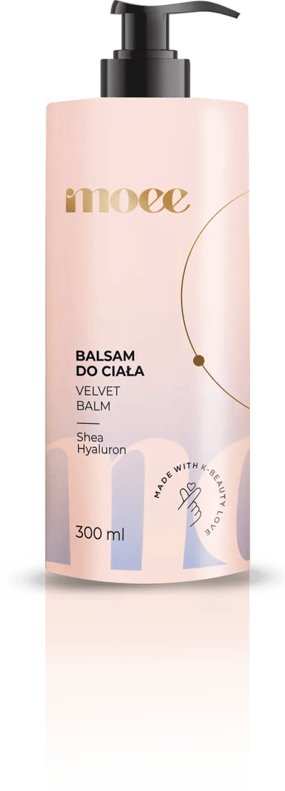 moee Velvet Balm Shea Hyaluron / Hydraterende bodylotion-balsem met sheaboter en hyaluronzuur 300 ml