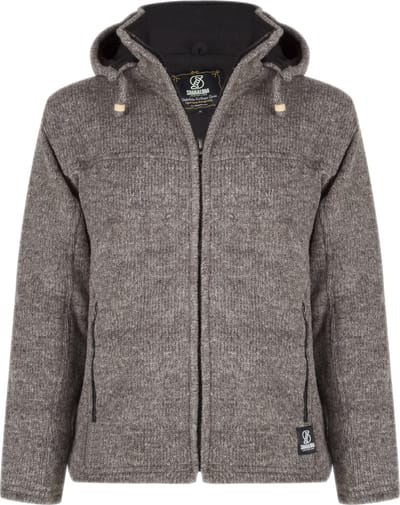 Gebreid Wollen Heren/Uni Vest van Schapenwol met Polyester Fleece voering en afneembare capuchon - SHAKALOHA - M Navigator S