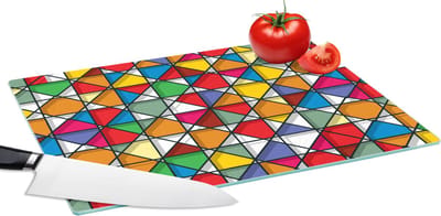 Glazen Snijplank - 39x28 - Glas - Geometrie - Design - Snijplanken Glas