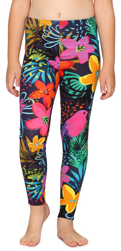 Merry Style Meisjes Lange Legging - van Katoenen - Vrijetijdsbroek - Sport - MS-MS10-337-LE-new - Vogels/Blumen - 110