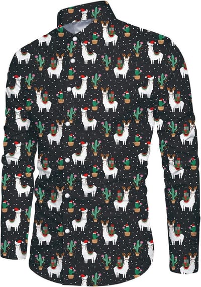 Kerstshirt voor mannen met 3D print