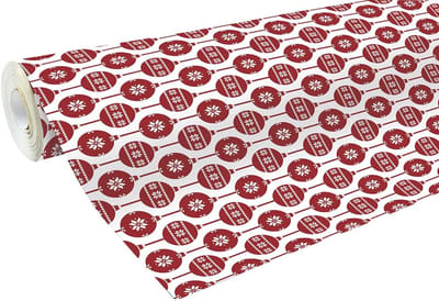 Cadeaupapier Rol - Inpakpapier Kerst - Feestelijke Verpakking - Scandinavisch Design - 50 x 070 m - Rood