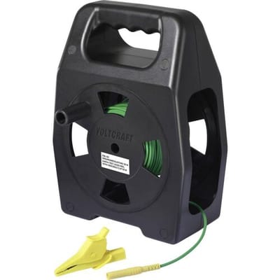 VOLTCRAFT EML-50 Aardingsmeetkabel 4mm-stekker Bus 4 mm 50 m Groen 1 stuk(s)