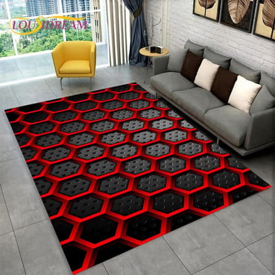3D abstracte moderne geometrische illusie gebied tapijt, tapijt tapijt voor woonkamer slaapkamer bank deurmat decor, kinderspel antislip vloermat 80*120cm