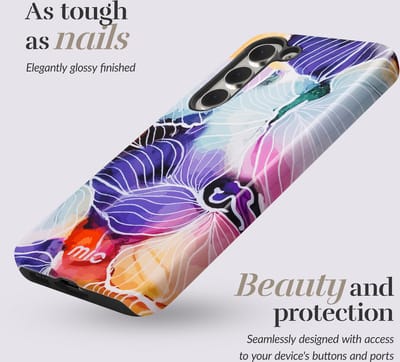 MIO MagSafe Samsung Galaxy A15 Hoesje | Hard Shell Back Cover | Geschikt voor MagSafe | Flowers