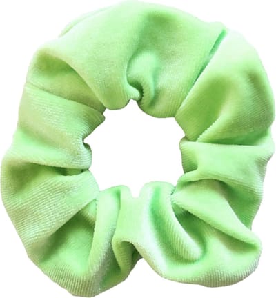 Kraagjeskopen.nl Scrunchie Velvet NEON groen Haarelastiek Haaraccessoire - 1 stuk