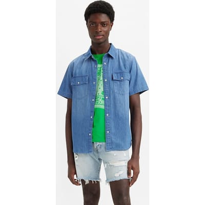 Levi's Ss Casual Shirt Blue Maat: XS | Casual Overhemden Outlet | Heren | Blauw