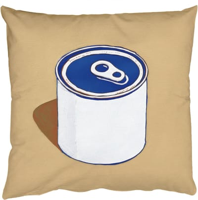 Sierkussens - Kussentjes Woonkamer - 50x50 cm - Blikje - Minimalistisch - Blauw - Illustratie