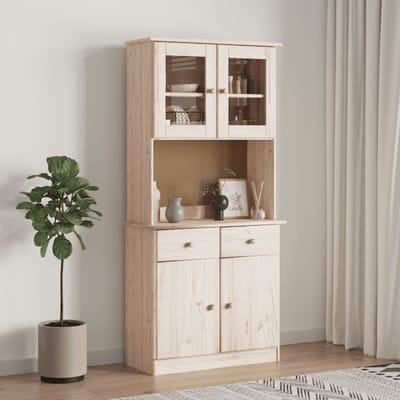 Vidaxl Opzetstuk Voor Commode Alta, 77X30X92 Cm, Massief Grenenhout