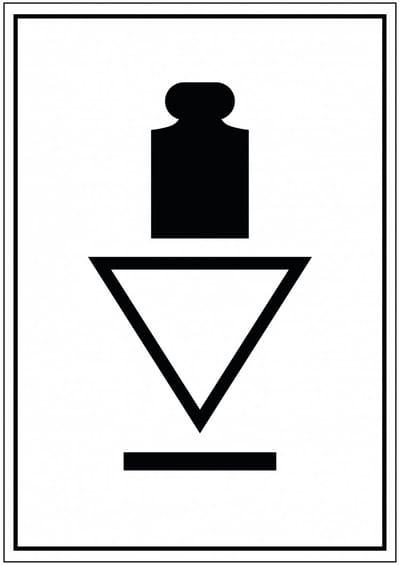 Topzwaar sticker, zwart wit 148 x 210 mm