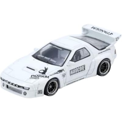 Inno Models Schaal Mazda RX7 PANDEM AERO Widebody Kit 1/64 (FC3S) (Eindproduct) RX7FCP-WHI1 gray