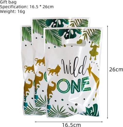 Akyol - Uitdeelzakjes wild one | 10 stuks | Traktatie zakjes voor Uitdeelcadeautjes -uitdeelzakjes dieren - verjaardag uitdeelzakjes -uitdeelzakjes verjaardagsfeestje| Uitdeelzakjes Kinderfeestje | Kinderen | Cadeau | Verjaardag jungle