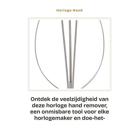 Dailygoods- Horlogehand Remover Lichtgewicht - Horlogemaker Tool - Reparatie Gereedschap - Draagbaar - Geschikt voor Beginners - Ergonomisch Ontwerp - Horlogereparatietool