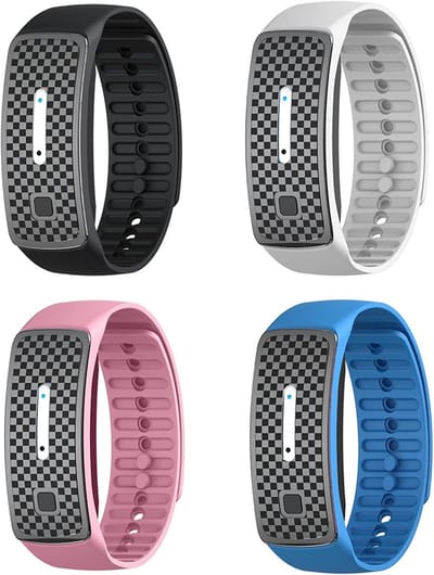 Intelligente Ultrasone Muggenwerende Armband | 360-graden Ultrasone Surround, Kinderen, Volwassenen, Zwangere Vrouwen Buitenshuis, Opladen Via Usb Gedurende 30 Minuten - 4 Stuks