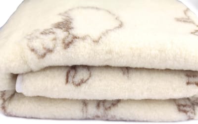 Wollen Deken 160x200 cm | Luxe Merino Wol OnceDoce® |100% Zuivere Australische Wol – Premium Wollen Deken 450 g/m² | Woolmark® Certificaat | Wasbaar, Antiallergisch, Zacht & Warm | Dansende Schaapjes