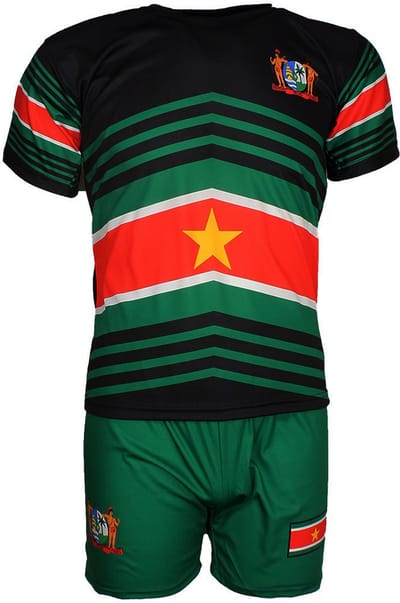 Suriname Techno Style Voetbal Tenue Set T-Shirt + Broek - Origineel Design - 104
