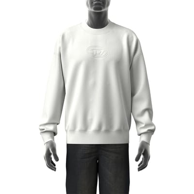 Diesel Heren Roby N1 Regular Sweatshirt (Gebroken wit)
