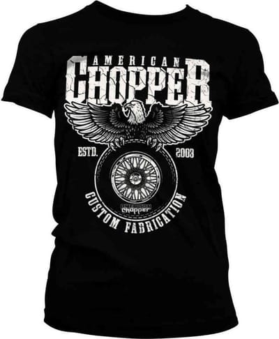 American Chopper Dames Tshirt -S- Custom Fabrication Zwart