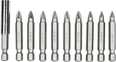 Benson Bitset 50 mm PZ1/PZ2 - Inclusief Bitverlenger - 10-delig