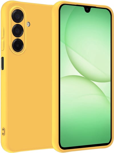 Hoesje Geschikt voor Samsung Galaxy A17 - Sterk & Shockproof - Hoes Cover - Siliconen Case - Geel