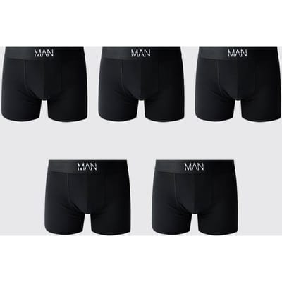5-pack Zwarte Herenboxers | Black | Size XS