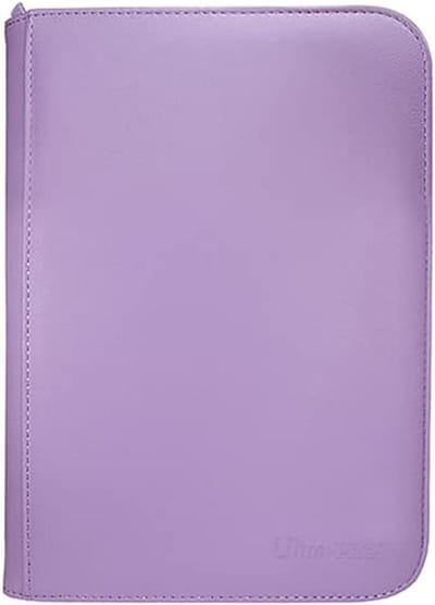 Vier-pocket binder met rits voor 160 kaarten - beschermende kaartenorganizer voor verzamel- en spellenkaarten - paars