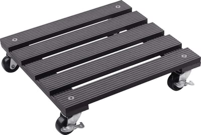 Plantenroller 300 x 300 mm met wieltjes voor binnen en buiten, 60 kg draagkracht, waterbestendig, met vergrendeling